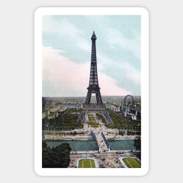 1900 Eiffel Tower Paris France Sticker by historicimage